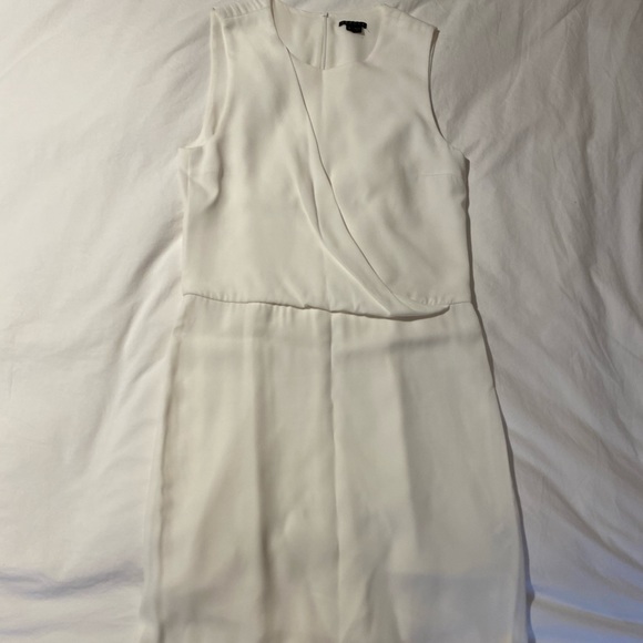 Theory White Faux Wrap Draped Dress - Picture 5 of 8